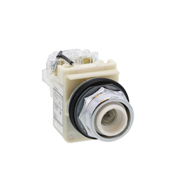 9001KT1 – Push to test pilot light head, Harmony 9001K, metal, without cap, 30mm, 110…120V