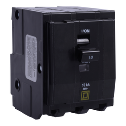 QO3255237 – Mini circuit breaker, QO, 25A, 3 pole, 120/240VAC, 10kA, plug in, ring