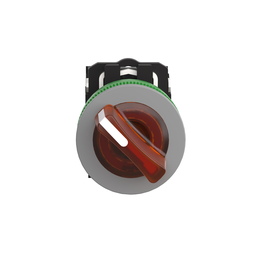 XB5FK125B5C0 – Illuminated selector switch, Harmony XB5, grey bezel, or handle, universal LED, 2 positions, 1NO   1NC, 24V AC DC