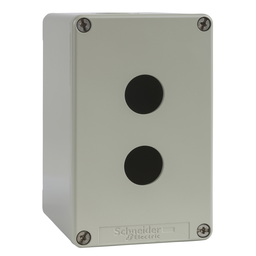 XAPG29502 – Die cast empty control station, Harmony XAP, XB2 SL, zinc alloy, grey, 2 cut outs, 22mm, 80x130x77mm