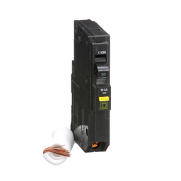 QO130GFI – Mini circuit breaker, QO, 30A, 1 pole, 120VAC, 10kA, plug in, 6mA grd fault A, pigtail