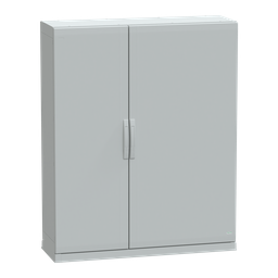 NSYPLAZ15124G – Floor standing polyester enclosure, Thalassa PLA, plain door, open bottom, 1500x1250x420mm, IP54, IK10