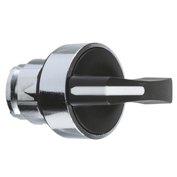 ZB4BJ4 – Selector switch head, Harmony XB4, metal, black, 22mm, long handle, 2 positions, spring return right to left