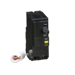 QO250GFI – Mini circuit breaker, QO, 50A, 2 pole, 120/240VAC, 10kA, plug in, 6mA grd fault A, pigtail