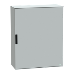 NSYPLM108G – Wall mounted polyester enclosure, Thalassa PLM, plain door, 1056x852x350mm, IP66, IK10, RAL 7035