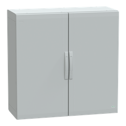 NSYPLA10104G – Floor standing polyester enclosure, Thalassa PLA, plain door, completely sealed, 1000x1000x420mm, IP65, IK10
