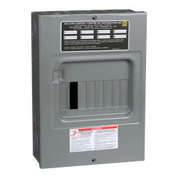 QO8L100S – Load center, QO, 1 phase, 8 spaces, 8 circuits, 100A convertible main lugs, NEMA1, surface cover