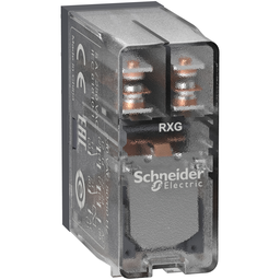 RXG25B7 – interface plug in relay, Harmony Electromechanical Relays, 5A, 2CO, clear cover, 24V AC