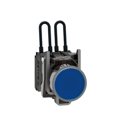 XB4BW26B5 – Push-to-test pilot light, Harmony XB4, metal, blue, universal LED, screw clamp terminals, 24V