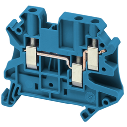 NSYTRV43BL – Terminal block, Linergy TR, blue, 4mm2, passthrough, 3 points, set of 10