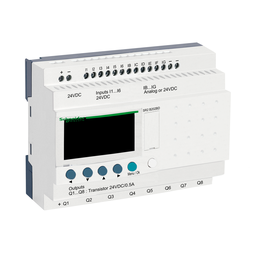 SR2B202BD – compact smart relay, Zelio Logic SR2 SR3, 20 IO, 24V DC, clock, display, 8 transistor outputs