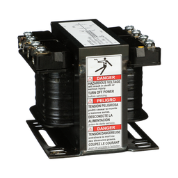 9070T100D3 – Transformer, Type T, industrial control, 100VA, 1 phase, 208V primary, 120V secondary, 55C rise