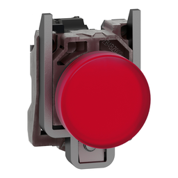 XB4BVG4 – Pilot light, Harmony XB4,metal, red, 22mm, universal LED, plain lens, 110…120V AC