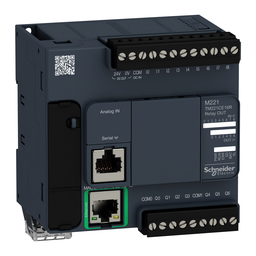 TM221CE16R – logic controller, Modicon M221, 16 IO, 9 DI, 7 DO, relay, Ethernet