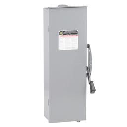 DT223RB – Safety switch, double throw, fusible, 100A, 240VAC, 250VDC, 2 pole, 30HP, NEMA 3R, bolt on provision