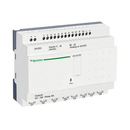 SR2E201BD – compact smart relay, Zelio Logic SR2 SR3, 20 IO, 24V DC, clock, no display