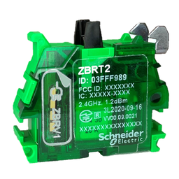 ZBRT2 – Transmitter for wireless and batteryless push button, Harmony XB5R, plastic, black, double action