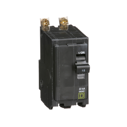 QOB215VH – Mini circuit breaker, QO, 15A, 2 pole, 120/240VAC, 22kA, bolt on
