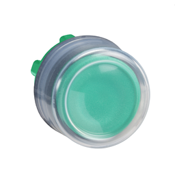 ZB5AP38 – Head for non illuminated push button, Harmony XB5, XB4, green flush pushbutton Ø22 mm spring return unmarked