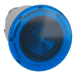 ZB4BW463 – Head for illuminated push button, Harmony XB4, metal, blue mushroom 40mm, 22mm, universal LED, spring return