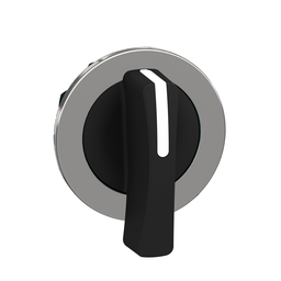 ZB4FJ3 – Head for selector switch, Harmony XB4, flush mounted black long handle 3 position stay put