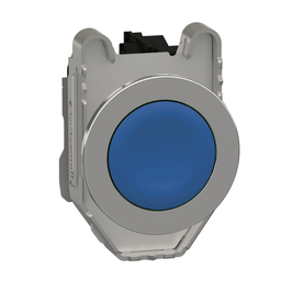 XB4FA61 – Push button flush mounted, Harmony XB4, metal, blue, 30mm, spring return, unmarked, 1NC