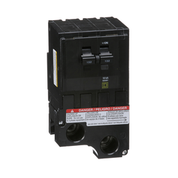 QO2150 – Mini circuit breaker, QO, 150A, 2 pole, 120/240VAC, 10kA, plug in