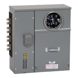 EZMT331225 – Branch unit, EZ Meter-Pak, 225A, 1 x 7 jaw socket, 208Y/120VAC, test block bypass, ringed, 1200A Al/Cu busbar