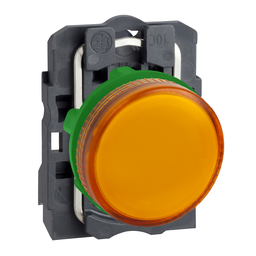 XB5AV65 – Pilot light, Harmony XB5, plastic, orange, 22mm, plain lens for BA9s bulb, lt 250V