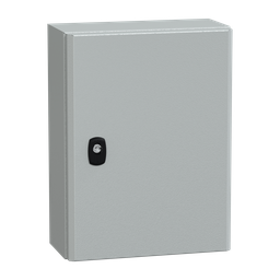 NSYS3D4315 – Wall mounted steel enclosure, PanelSeT S3D, plain door, without mounting plate, 400x300x150mm, IP66, IK10