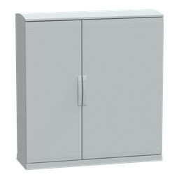 NSYPLAZT12124G – Floor standing polyester enclosure, Thalassa PLA, open bottom, ventilated canopy, 1250x1250x420mm, IP44, IK10