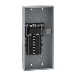 QO124M200PWG125 – Load center, QO, 1 phase, 24 spaces, 24 circuits, 200A convertible main breaker, PoN, NEMA1, wide gutter