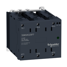 SSM3A325P7 – pre Assembled, Harmony Solid State Relays, 25A, DIN rail mount, zero voltage switching, input 180…280V AC, output 48…600V AC