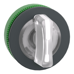 ZB5FK1513 – Head for illuminated selector switch, Harmony XB5, plastic, white handle, universal LED, 3 positions, to center