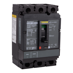 HJM36100 – Circuit breaker, PowerPacT H, 100A, 3 pole, 600VAC, 25kA, lugs, thermal magnetic, 80%