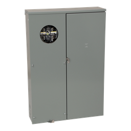 QU12L400SL – Meter mains, QO, CSED, ringless socket, 400A, surface mount, maximum 12 spaces, Class 320 with lever bypass