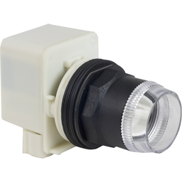 9001SK1L1 – Illuminated push-button head, Harmony 9001SK, plastic, plastic guard flush, without cap, 30mm, spring return, 110-120V