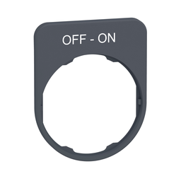 ZBYFP2367C0 – legend plate with off-on marking for flush color plated grey
