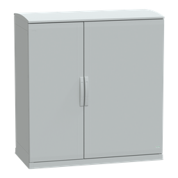 NSYPLAZT12126G – Floor standing polyester enclosure, Thalassa PLA, open bottom, ventilated canopy, 1250x1250x620mm, IP44, IK10