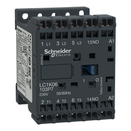 LC1K09103B7 – Contactor, TeSys K, 3P, AC-3, lt or eq to 440V 9A, 1 NO aux., 24VAC coil