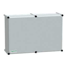 NSYPLSC3654G – PLS box, polyester rear, opaque PC cover IP66 36x54x18cm