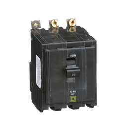 QOB320 – Mini circuit breaker, QO, 20A, 3 pole, 120/240VAC, 10kA, bolt on
