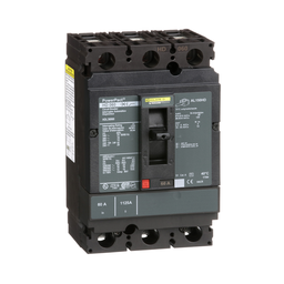 HDL36060 – Circuit breaker, PowerPacT H, 60A, 3 pole, 600VAC, 14kA, lugs, thermal magnetic, 80%