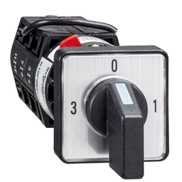 K10F003MCH – Cam ammeter switch, Harmony K, 16mm or 22mm , plastic, for 3 circuits, position 0, 90 degree, 10A, 30x30mm, marked 0/1/2/3
