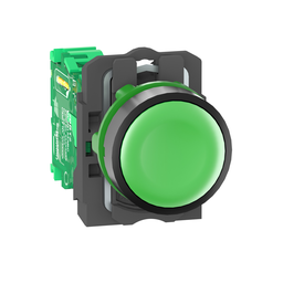 ZB5RTA3 – Wireless and batteryless transmitter, Harmony XB5R, push button, plastic, green, 22mm, spring return