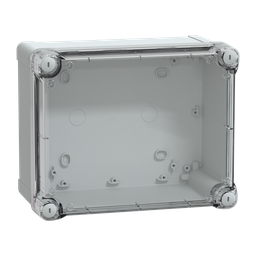 NSYTBS241912HT – ABS box IP66 IK07 RAL7035 Int.H225W175D120 Ext.H241W194D127 Transp.cover H40