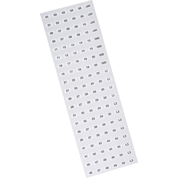 9080GH210 – Terminal block, Linergy, marking tabs, numbered 1 to 50, for 9080GR6, 9080GD6 or 9080GT6 terminal blocks