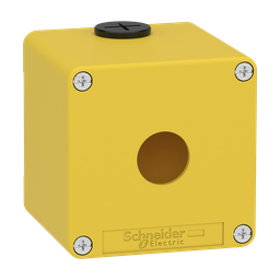 XAPK1501 – Die cast empty control station, Harmony XAP, XB2 SL, zinc alloy, yellow, M20, 1 cut out 22mm, 80x80x77mm, UL cULus