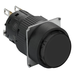 XB6EAA21P – Monolithic push button, Harmony XB6E, round black flush, 16mm, spring return, 1CO