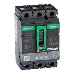 HGL36150U33X – Circuit breaker, PowerPacT H, 150A, 3 pole, 600VAC, 18kA, lugs, Micrologic 3.2S, 80%